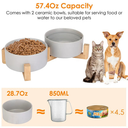 Cat and Dog Bowls - 28.7Oz Minimalist Pet Bowl