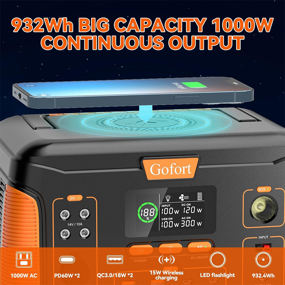 Portable Charger 1000W - Power Station 932Wh 252000mAh