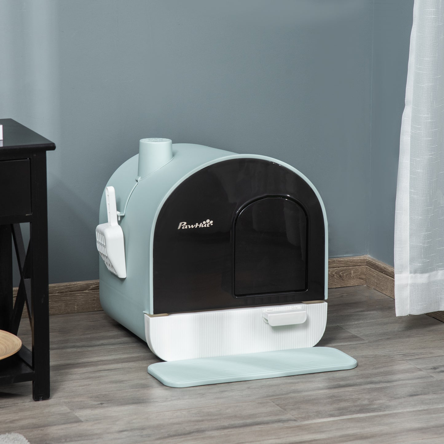 Cat Litter Box With Lid Cover - Litter Box With Removable Tray