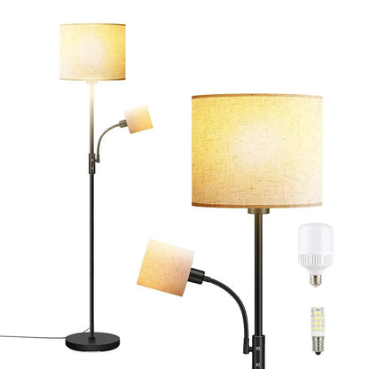 Floor Lamp - Dual Head Floor Lamp Shades With Separate Switch