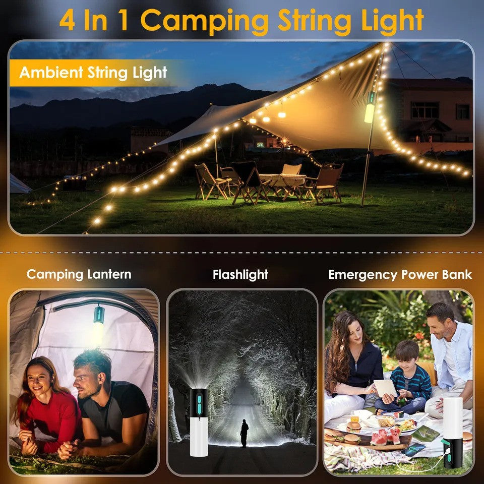 Outdoor String Lights - Rechargeable 4in1 Led String Lights