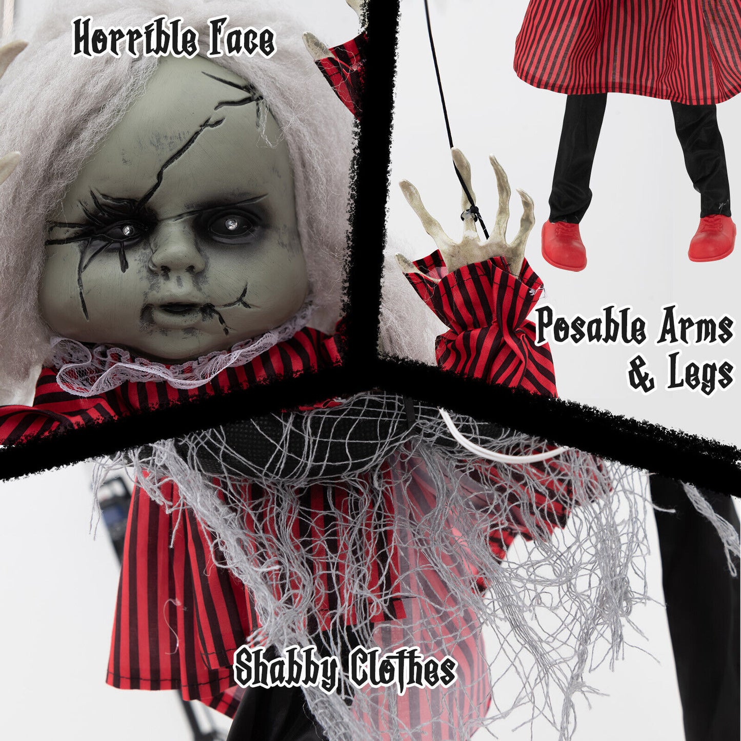 Halloween Decor - Creepy Doll Halloween Decorations Outdoor