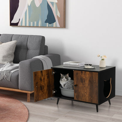 Litter Box Enclosure - Cat Litter Box Furniture With Enclosure