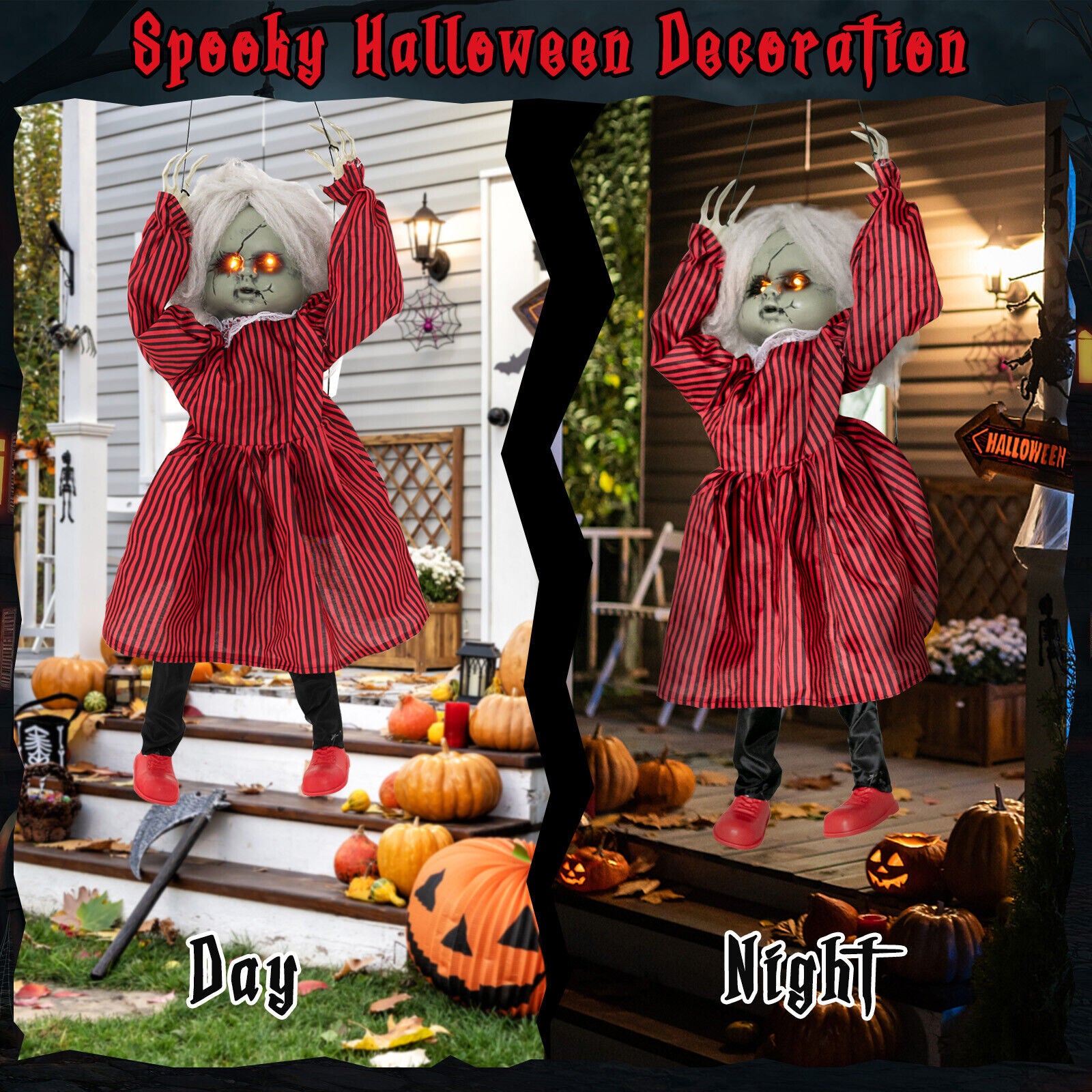 Halloween Decor - Creepy Doll Halloween Decorations Outdoor