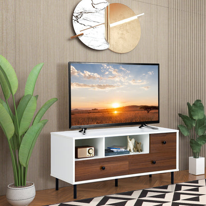 Tv Stand - 32 to 43 Inches Television Stands With 2 Open Cubbies