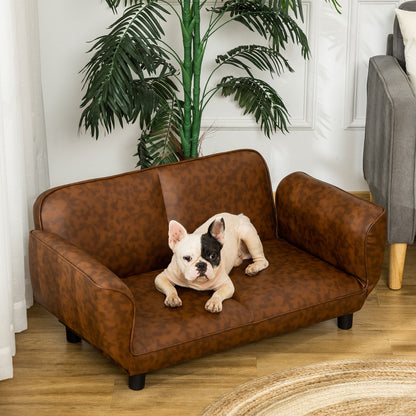 Dog Couch - PU Leather Dog Sofa Up To 77Lbs