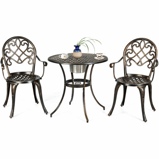 Outdoor Furniture With removable Ice Bucket - Set of 3 Patio Furniture