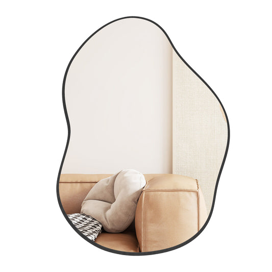 Wall Mirror - 30.5x22 Inches Wall Mounted Mirror With Black Frame