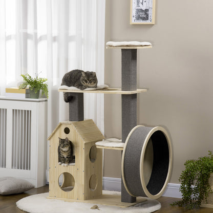 Cat Tree - 2 Layer Cat Tree With Six Holes and Soft Cushions