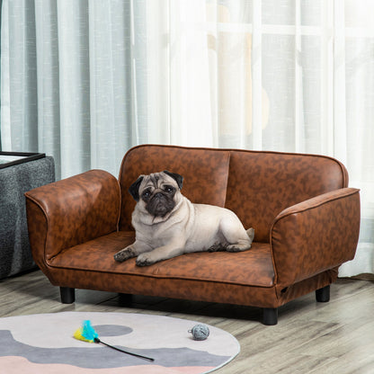 Dog Couch - PU Leather Dog Sofa Up To 77Lbs
