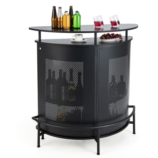 Bar Table With 3 Glass Holders - 4 Tier Pub Table