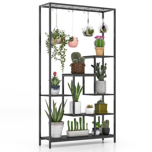 Plant Stand - 6 Tier Plant Stand Indoor with 10 Hanging Hooks