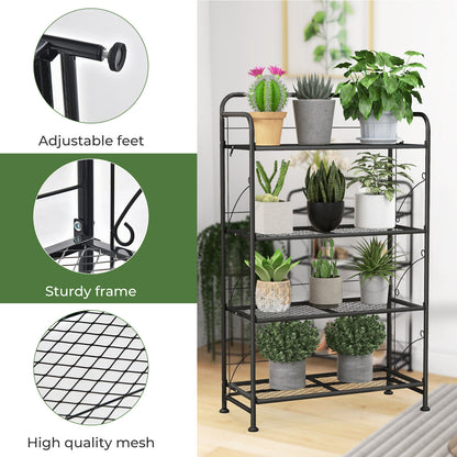 Plant Stand - 4 Tier Adjustable Shelf - Plant Shelf