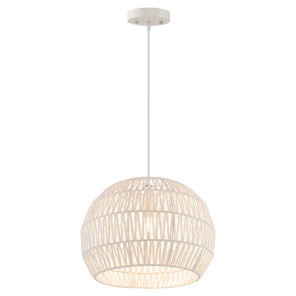 Ceiling Light - Round Pendant Light With Adjustable Hanging Rope