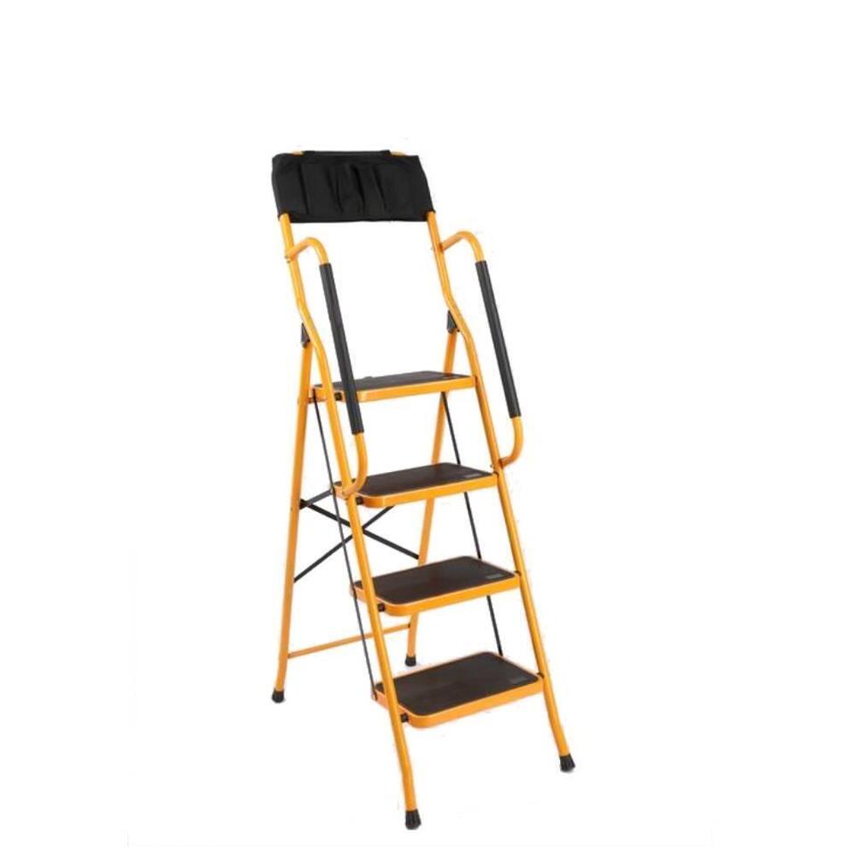 Step Stool 330lbs - 4 Step Ladder with Handrails
