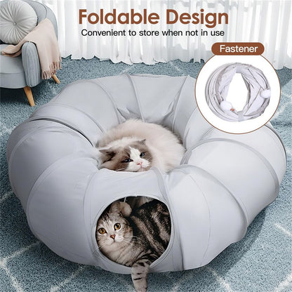 Cat Tunnel - 3 Way Foldable Cat Tunnel Bed