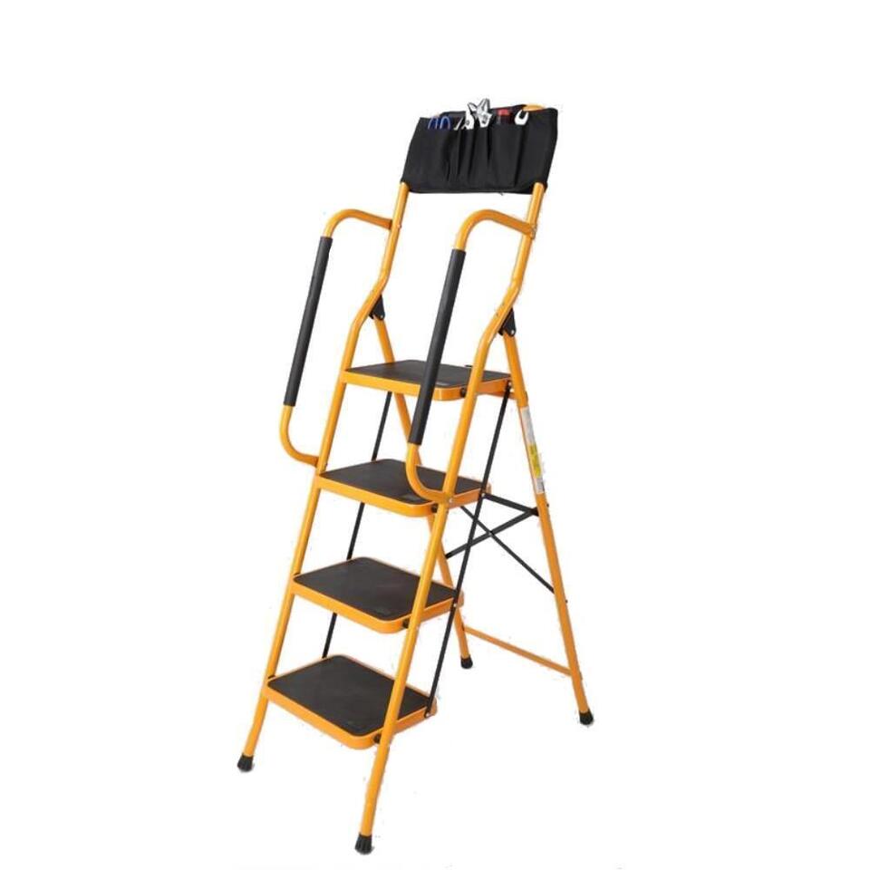 Step Stool 330lbs - 4 Step Ladder with Handrails