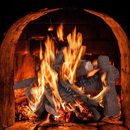 Fireplace Gas Logs - 10Pcs Fireplace Logs For Gas Fireplace Imitation