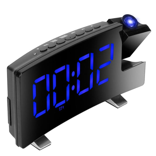 Alarm Clock - 180° Projection Digital Clock With FM Radio Function