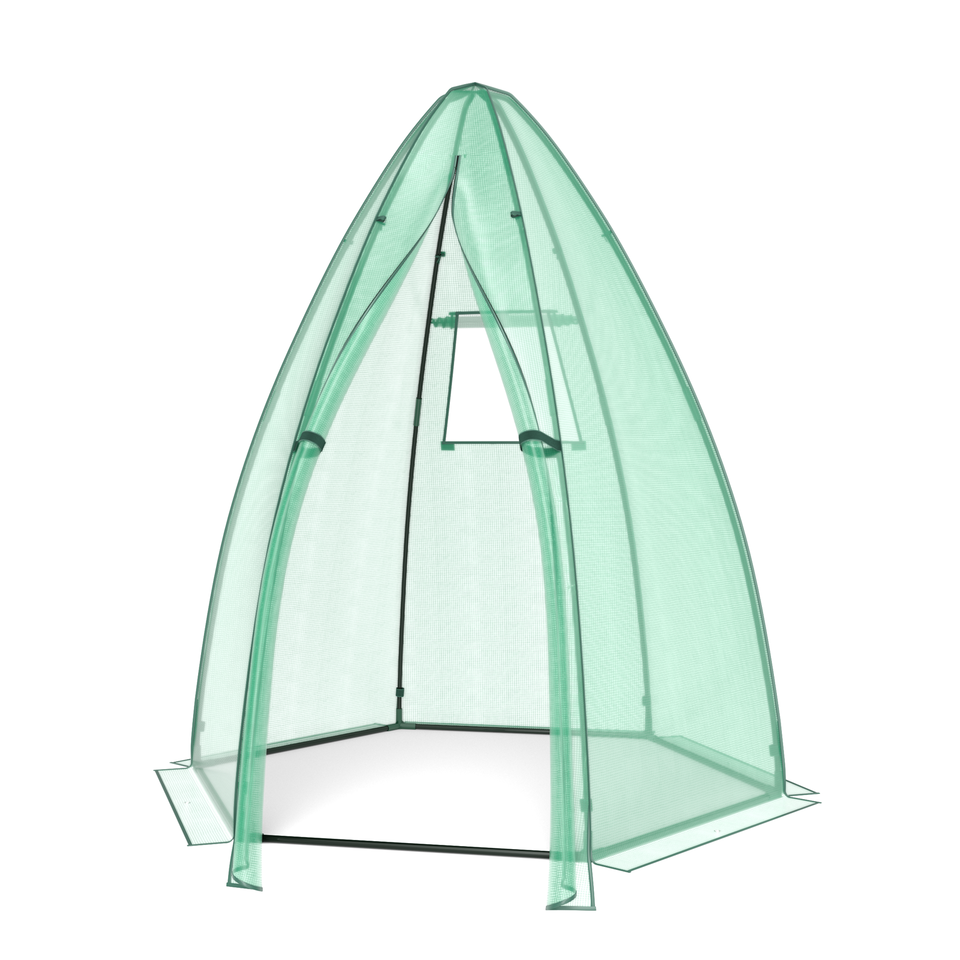 Greenhouse - 5.5 x 5.5 x 6 Ft Mini Greenhouse With Metal Frame