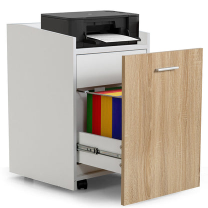 File Cabinet - 2 Drawer File Cabinet With 2 Lockable Caster