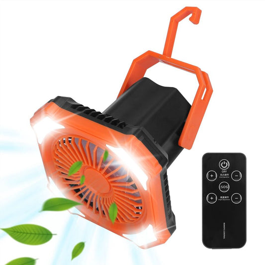 Portable Fan - 10000mAh Rechargeable Camping Fan With Light