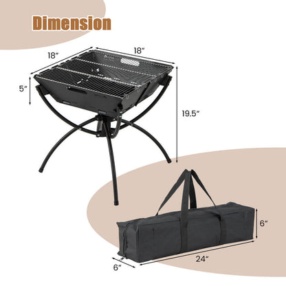 Fire Pit - 18x18x19.5 Inches Stainless Steel Outdoor Fireplace