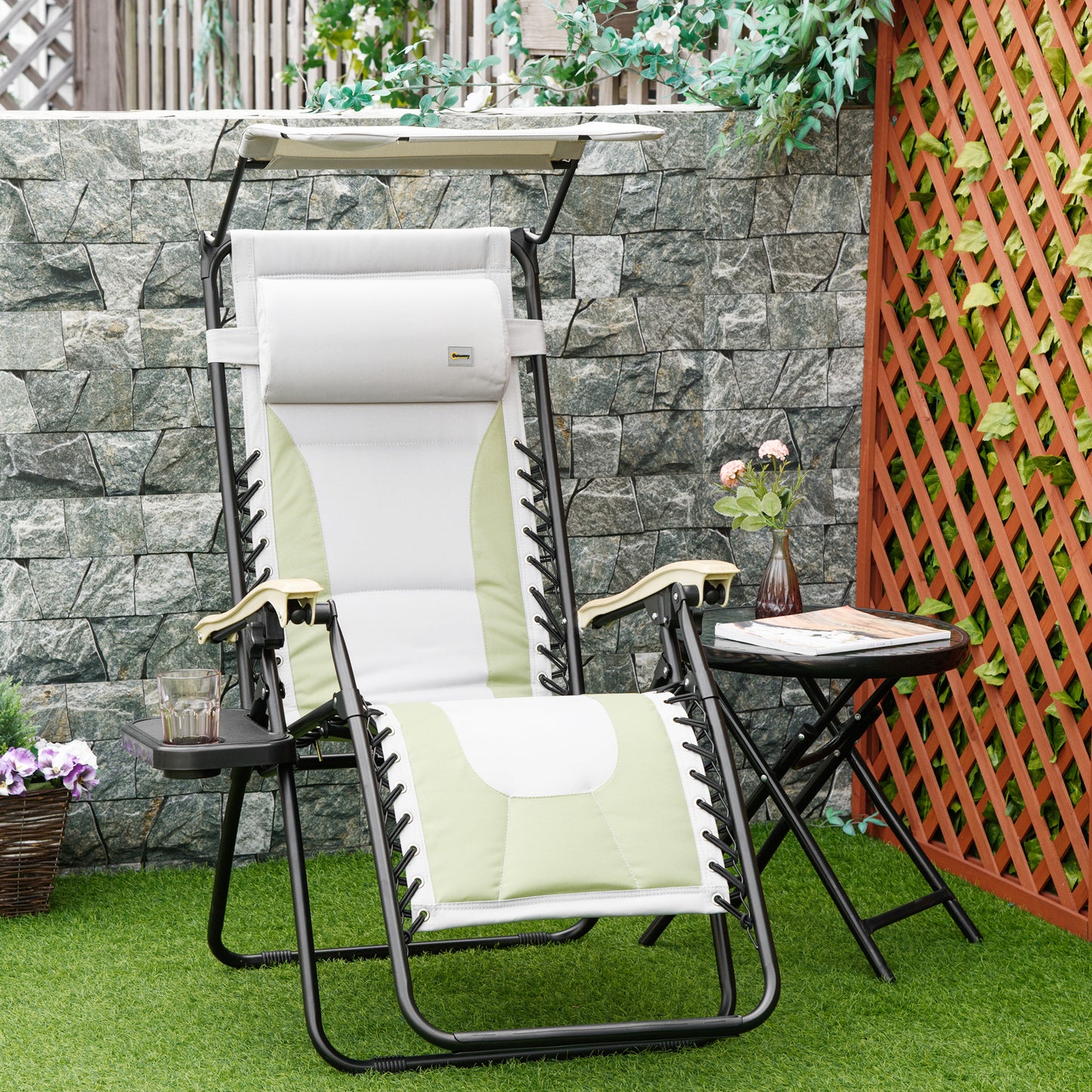 Zero Gravity Reclining Chair - Foldable Lounge Chair with Sunshade