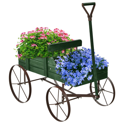 Flower Planter - Wooden Planter Box With Wheel