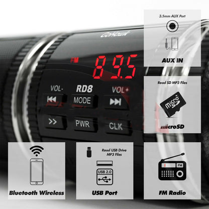Motorcycle Stereo Speakers Bluetooth Amplifier Radio USB Waterproof VX