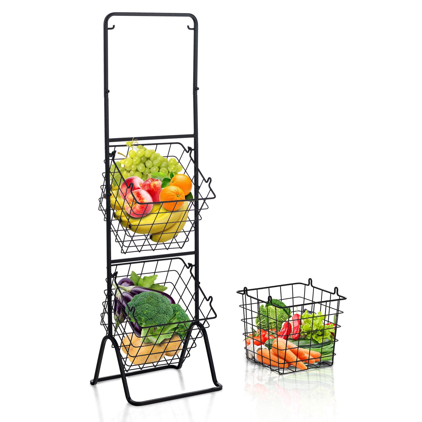 Fruit Basket 3 Tier - Kitchen Wire Fruit Stand