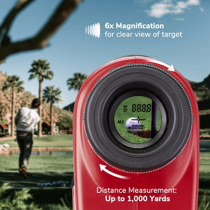Golf Rangefinder 1000 Yard - 6X Magnification Rangefinder for Golf