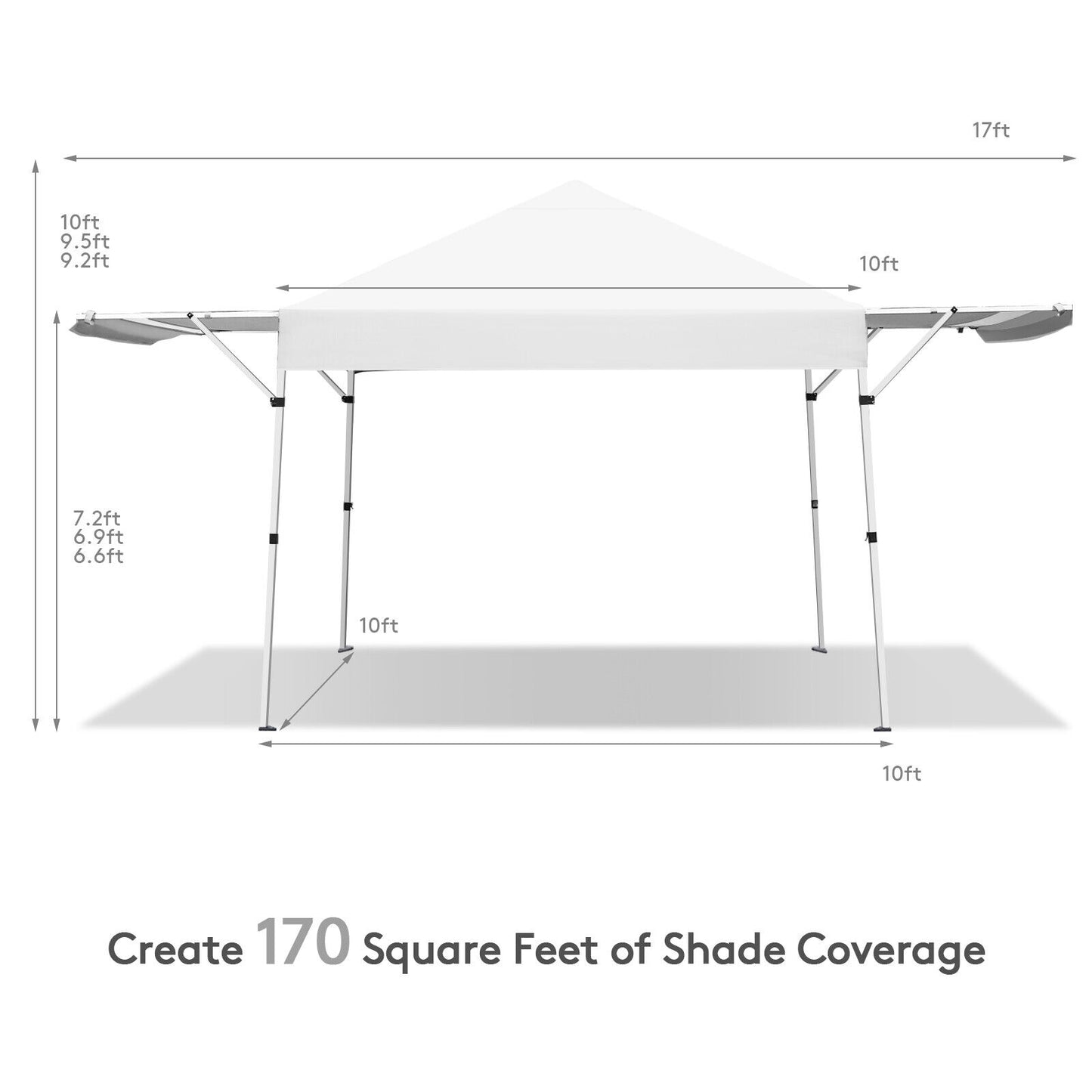 Canopy Tent - Pop Up Canopy Gazebo Tent With Adjustable Height