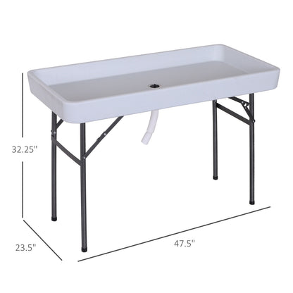 Camping Sink Folding Table - Outdoor Table with Sink