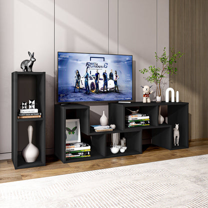 Tv Stand 3 Pcs - Console Table For Up To 65 Inches with Shelves