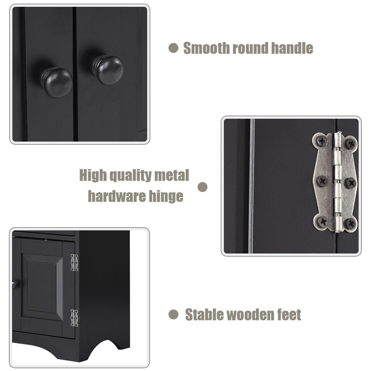 Storage Cabinet -  Adjustable Shelves 2 Door Kitchen Pantry Cabinet