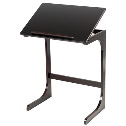 TV Tray With Titling Top - C Shape Bamboo Laptop Desk 