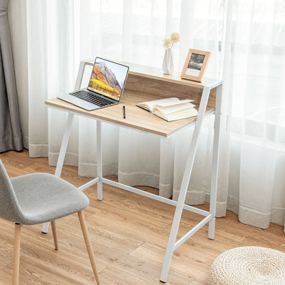 2 Tier Computer Desk - Small Desk with Monitor Stand