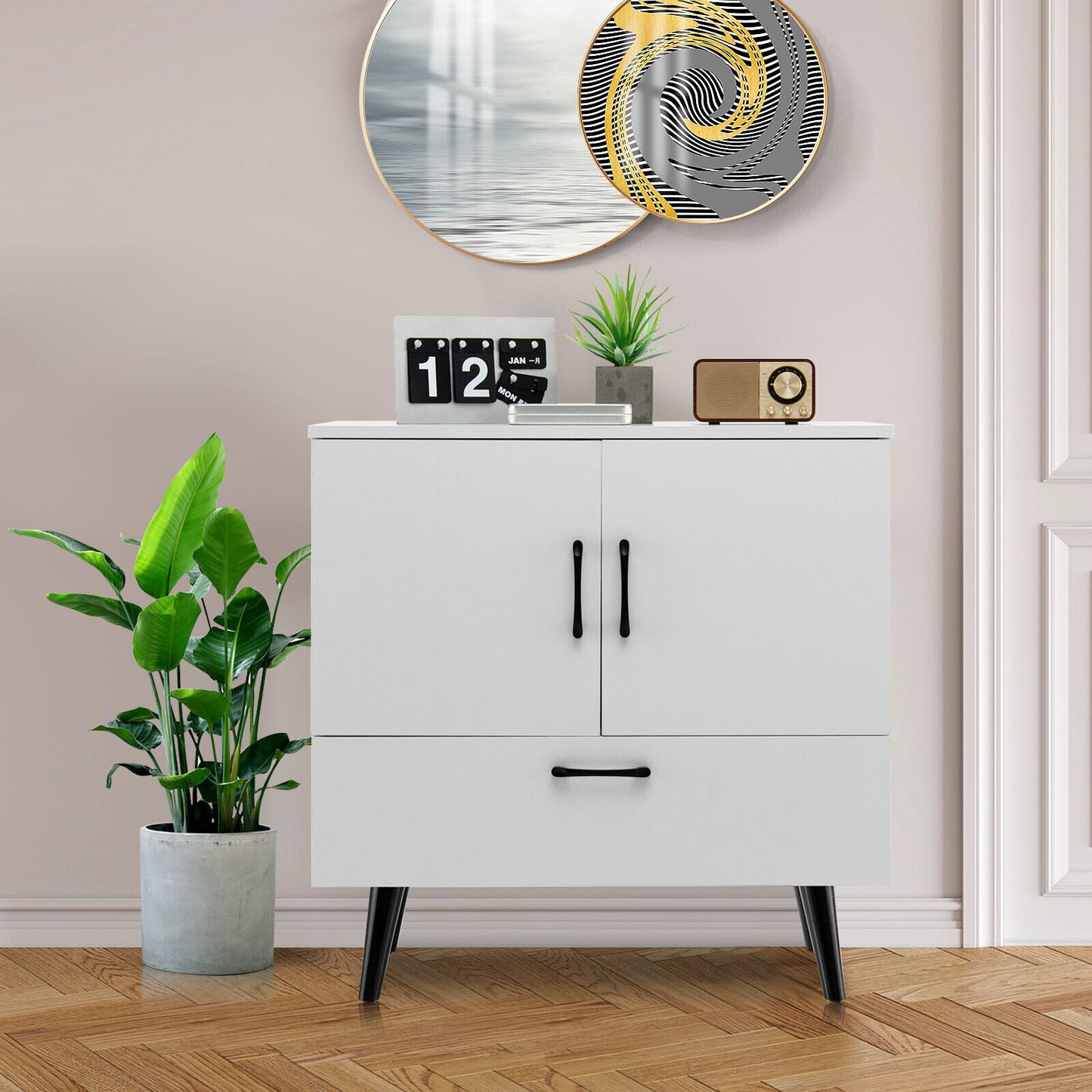 Buffet Sideboard - Mid Century Buffet Table Accent Cabinet