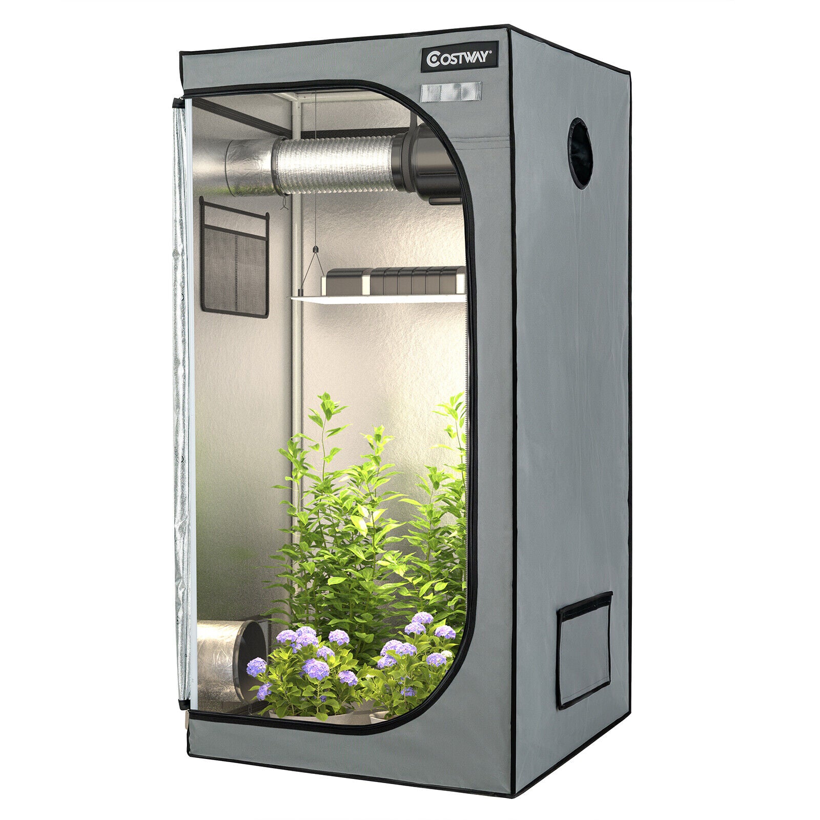 Grow Tent - 32x32x63 Inches Grow Room with Window Floor and Tray