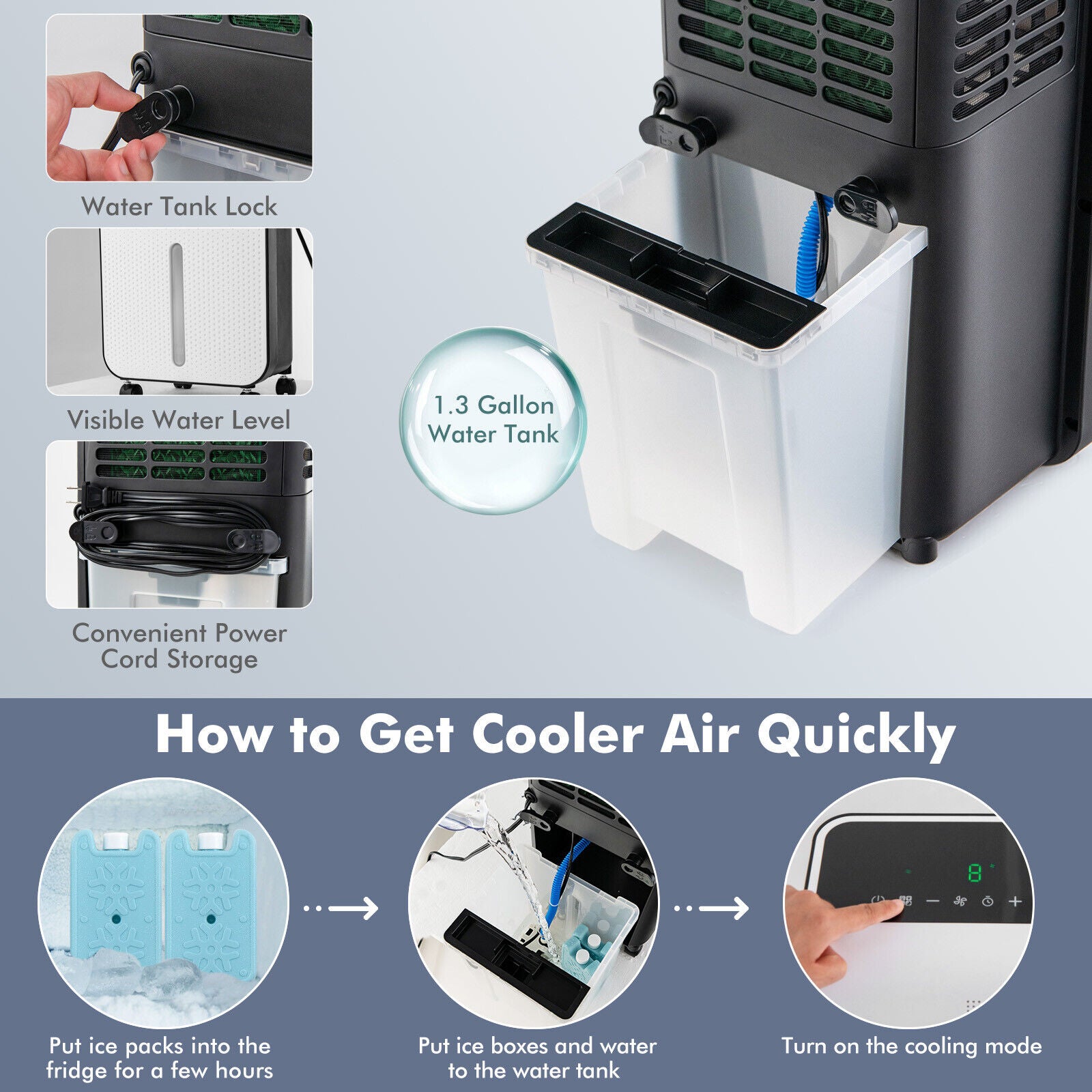 Air Cooler With 12Hour Timer Remote - Swamp Cooler
