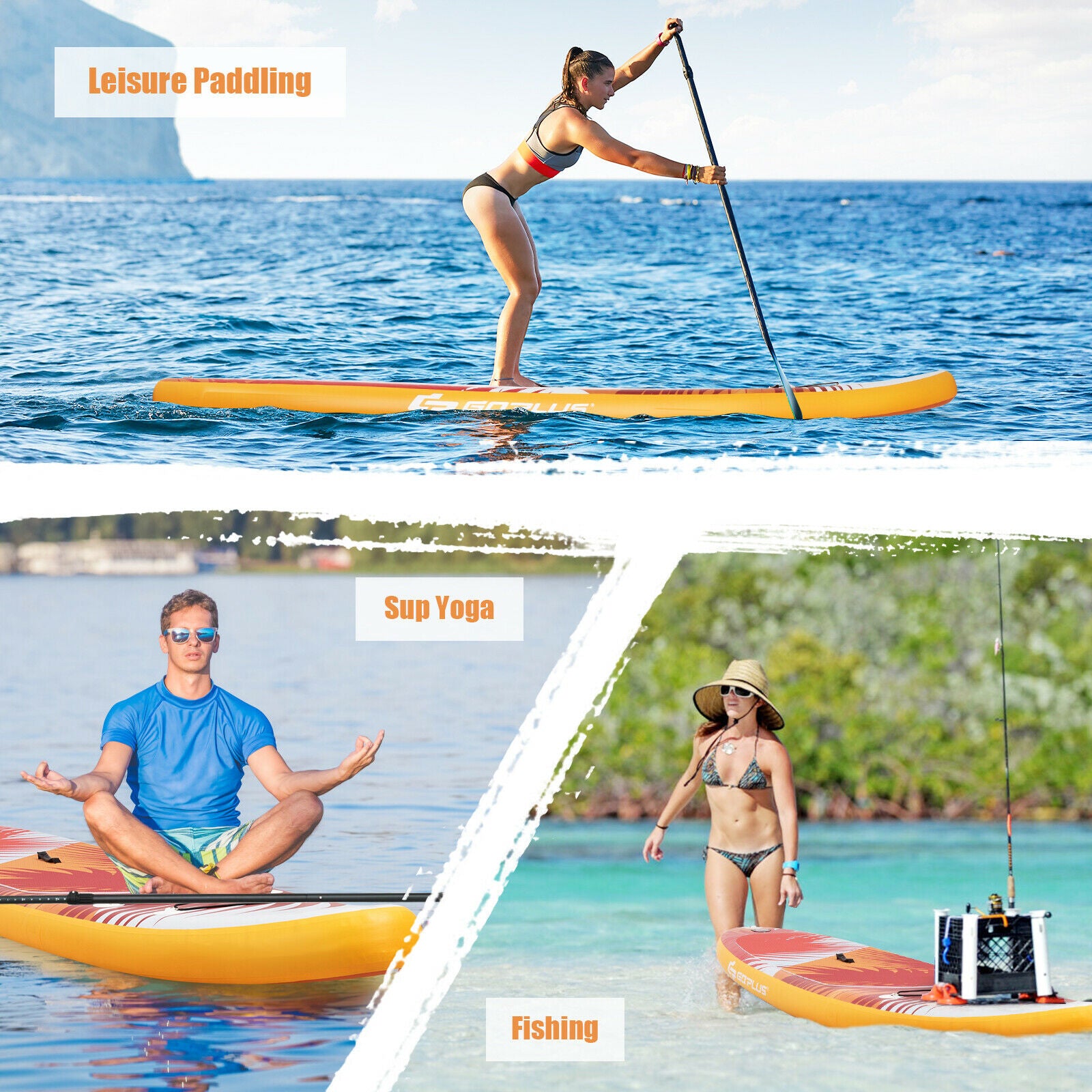 Inflatable Paddle Board with Aluminum Paddle Pump Stand Up Paddleboard