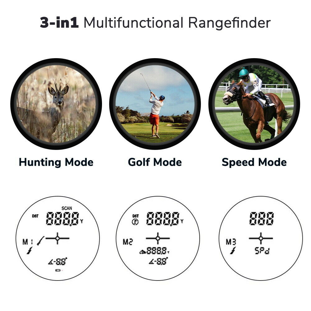 Golf Rangefinder 1000 Yard - 6X 3 Mode Rangefinder for Golf
