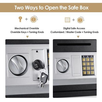 Safe Deposit Box 14 Inches Digital Home Deposit Box
