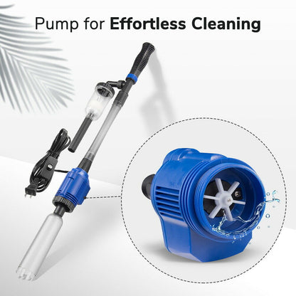 Electric Fish Tank Cleaner - Automatic Water Filter Gravel Vacuum