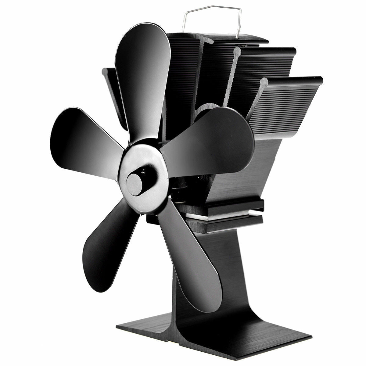 Stove Fan with 5 Blades Self Starting and Self Regulating Features