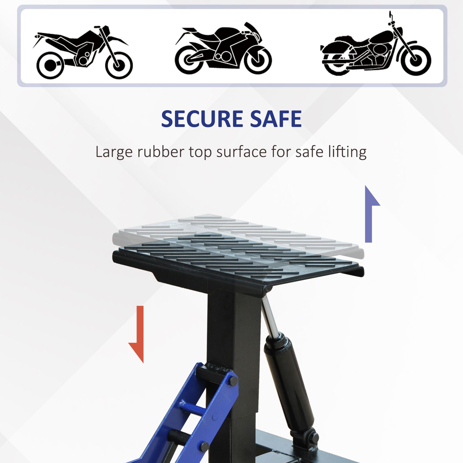 Steel Motorcycle Jack - Adjustable Motorcycle Stand