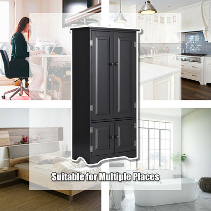Storage Cabinet -  Adjustable Shelves 2 Door Kitchen Pantry Cabinet