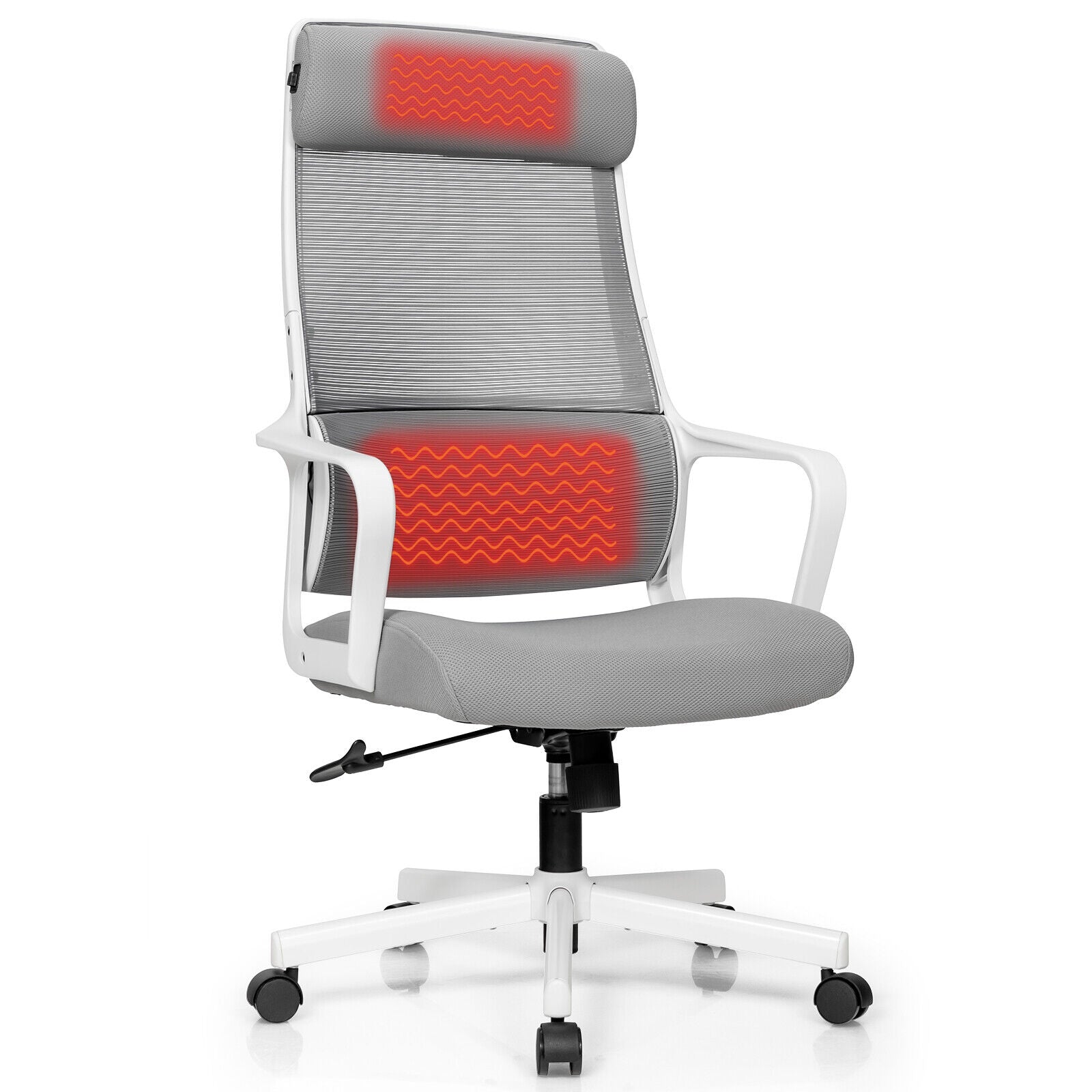 Office Chair With Heating Lumbar Support - Desk Chair with Headrest