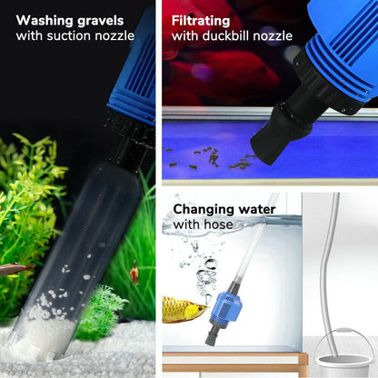 Electric Fish Tank Cleaner - Automatic Water Filter Gravel Vacuum